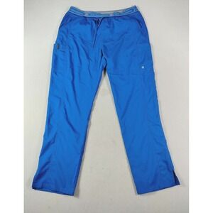 Zoe Alexandra Scrub Pants Womens XL Blue Drawstring Cargo Pockets Nurse Medical